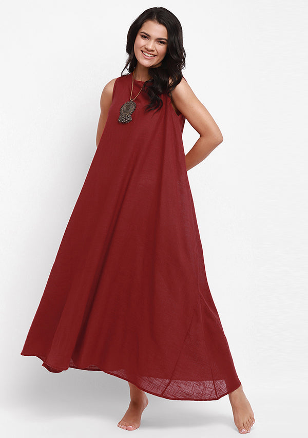 Buy Divena Indigo Print Cotton Long Dress online