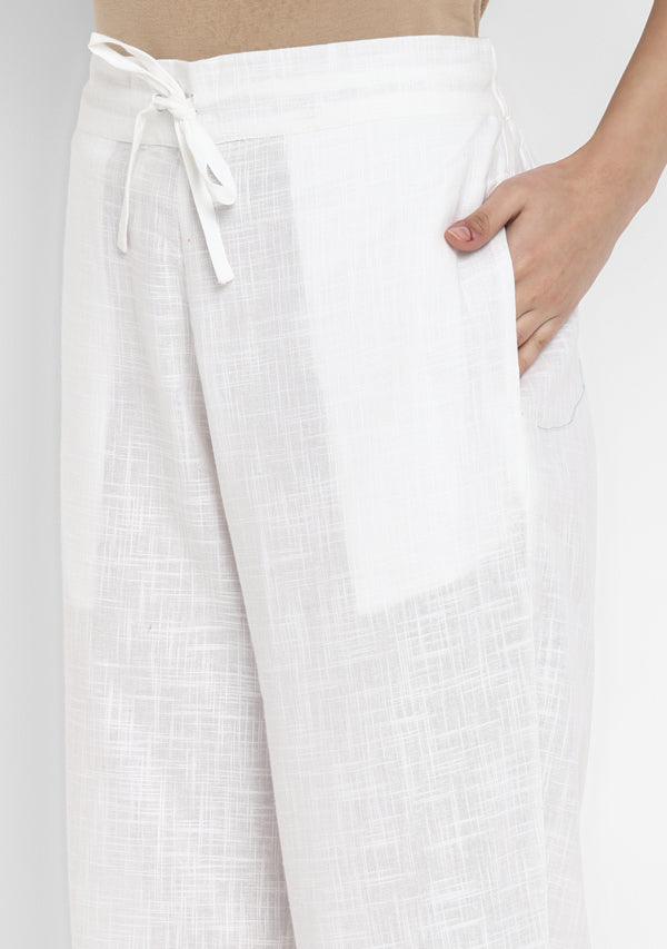 White Cotton Yoga Wear With Sleeves - unidra.myshopify.com