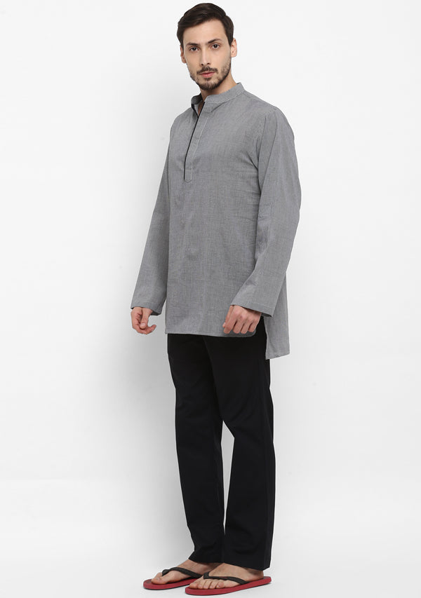 Black And White Check Cotton Shirt and Pyjamas For Men - unidra.myshopify.com