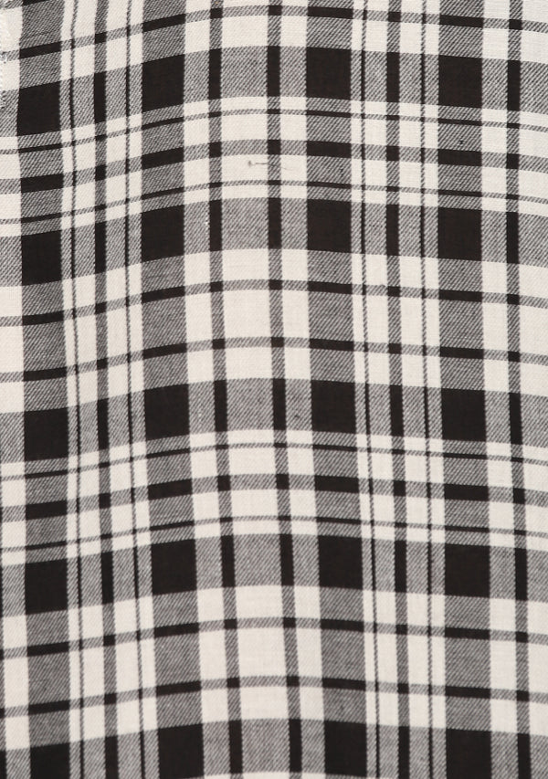 Couple's Wear - White Black Checked Flannel Loungewear for "HIM & HER"