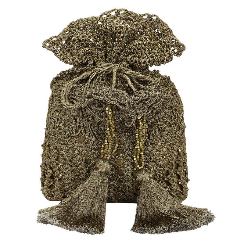 Maroon Luxury Cotton  Kaftan with Hand Crocheted Antique Gold Zari Neckline - unidra.myshopify.com
