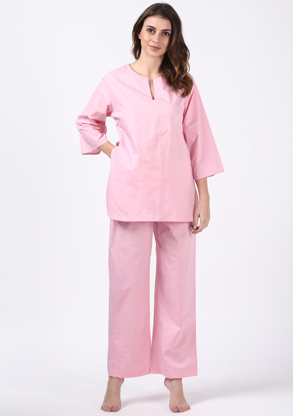 Pink Cotton Night Suit - unidra.myshopify.com