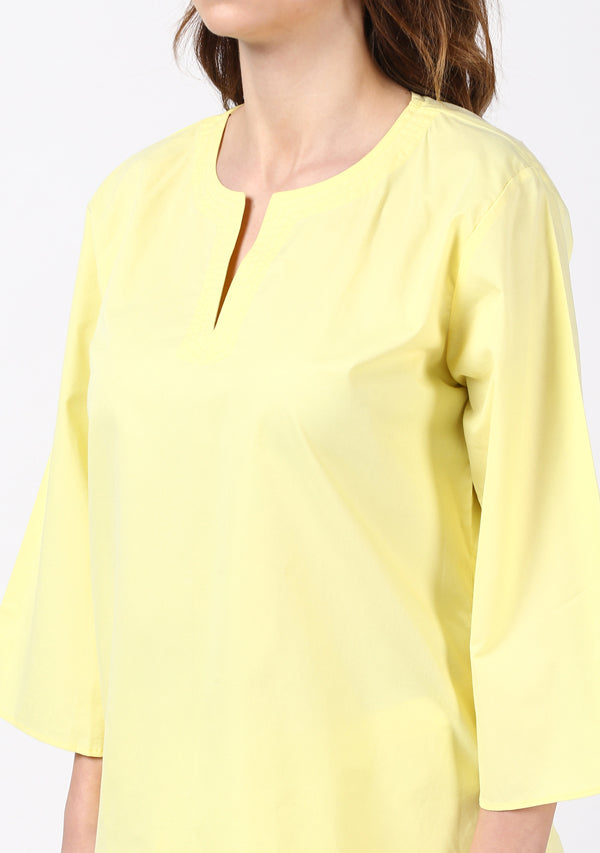 Soft Yellow Cotton Night Suit - unidra.myshopify.com